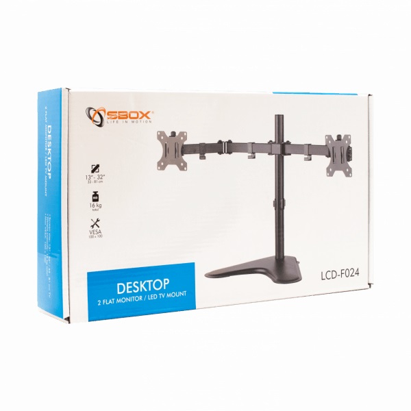 Sbox LCD-F024 13"-32" VESA 100x100 dönthető, forgatható asztali monitor tartó konzol
