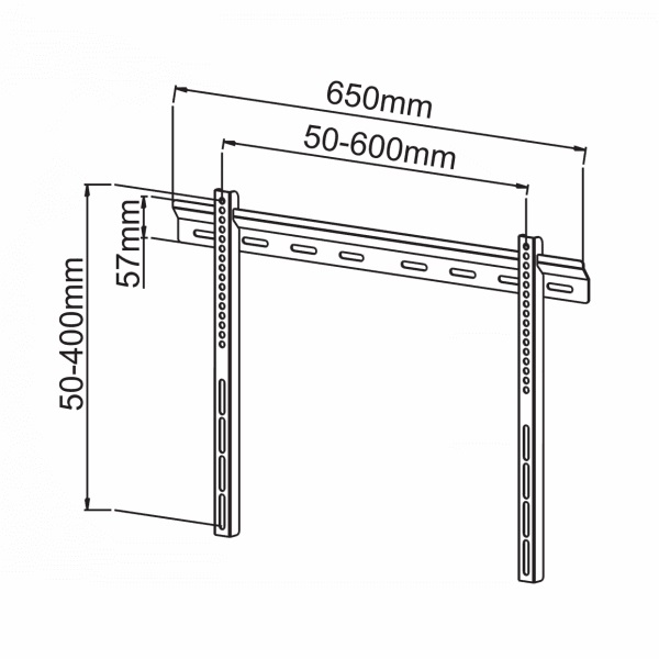 Sbox PLB-114B 40"-65" VESA 600x400 fix fali konzol