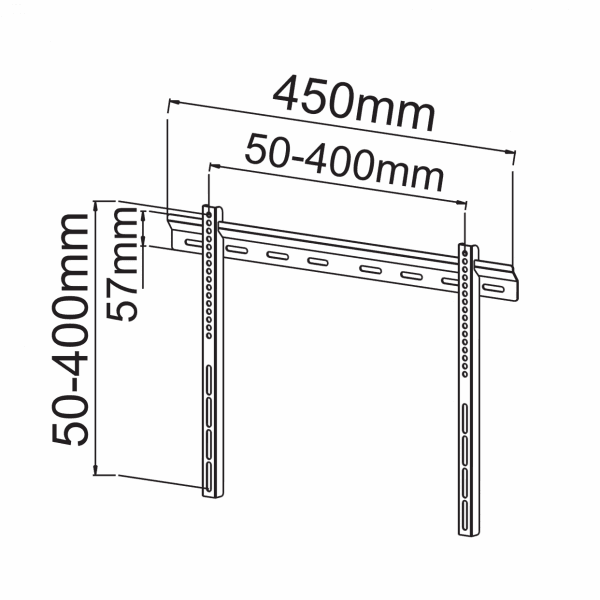 Sbox PLB-114M 23"-55" VESA 400x400 fix fali konzol