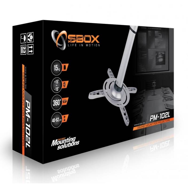 Sbox PM-102L mennyezeti projektor tartó konzol