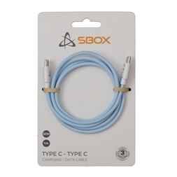 Sbox TYPE-C-1-BL 1 60W Type-C kék adat- és töltőkábel