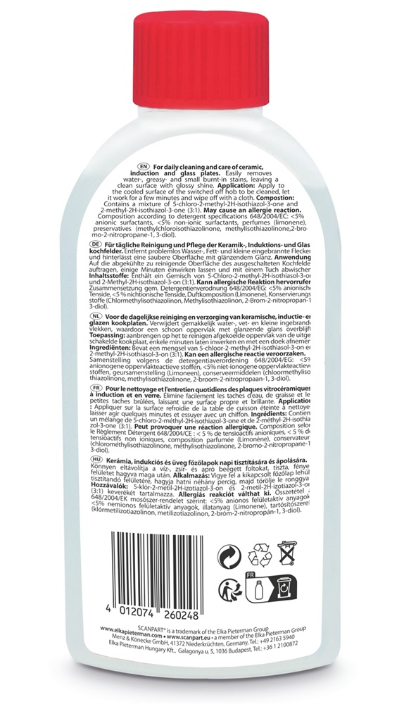 Scanpart 1110000005 üveg-kerámia felületekhez tisztítókészlet