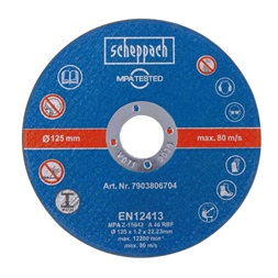Scheppach 125 mm (12 db) csiszolótárcsa készlet
