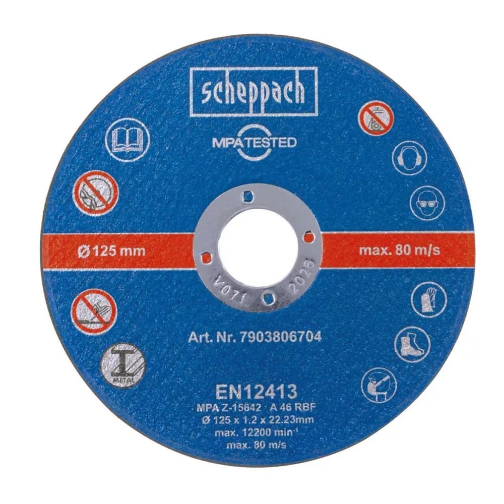 Scheppach 125 mm (12 db) csiszolótárcsa készlet