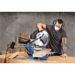 Scheppach HM 140 L - két oldalra dönthető gérvágó fűrész húzófunkcióval és lézerrel