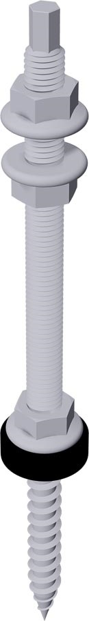 Schletter 110012-200 12x200 összeszerelt ászokcsavar szett