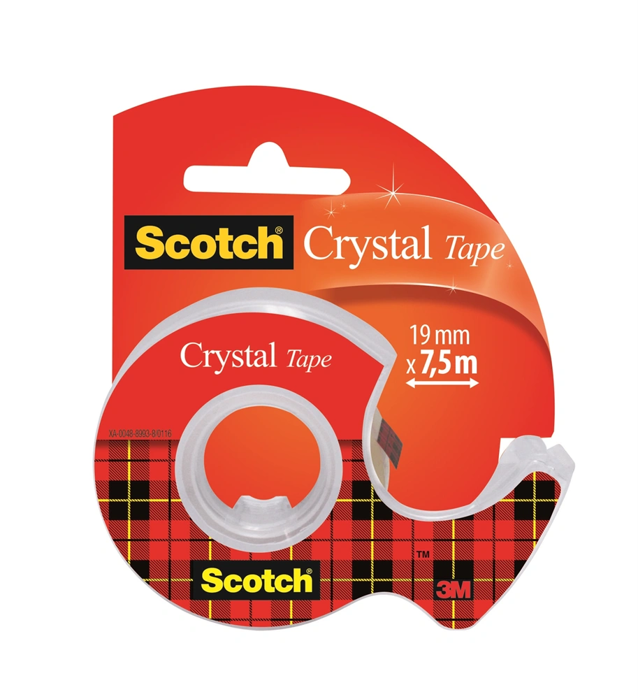 Scotch Crystal Clear 19mmx7,5m ragasztószalag-adagoló