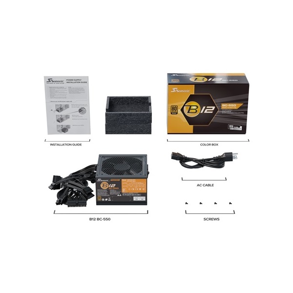 Seasonic B12 BC ATX desktop tápegység 550W 80+ Bronze BOX