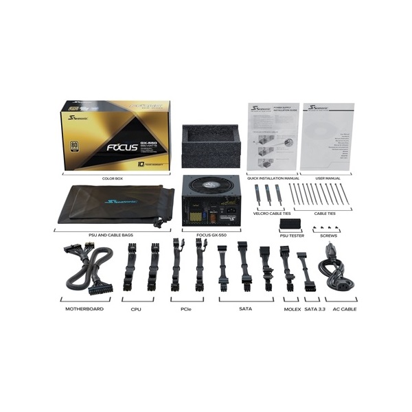 Seasonic Focus GX ATX tápegység 550W 80+ Gold BOX