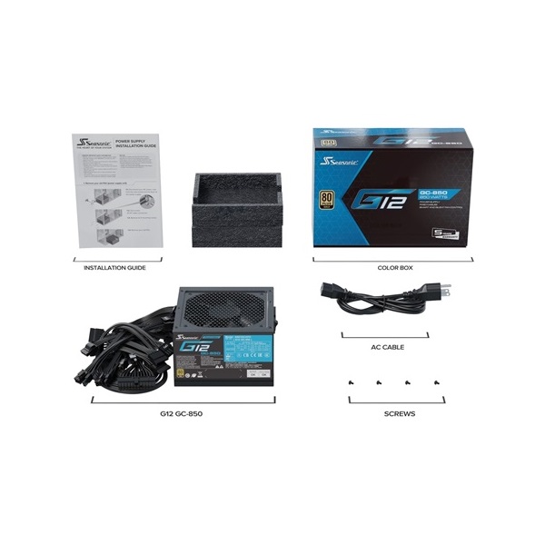 Seasonic G12 GC ATX gaming tápegység 850W 80+ Gold BOX