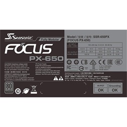 Seasonic Prime PX ATX gaming tápegység 650W 80+ Platinum BOX