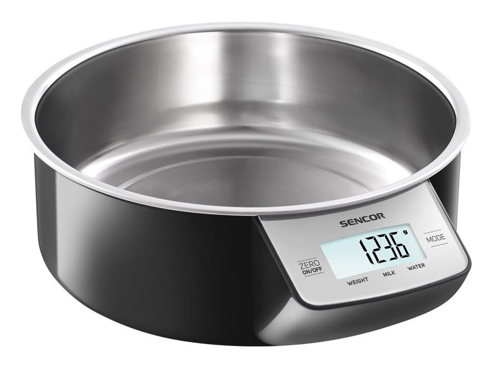 Sencor SKS4030BK fekete tálas konyhai mérleg