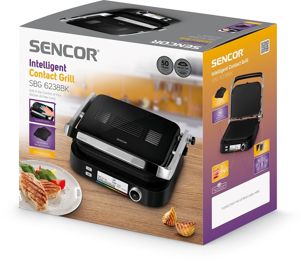 Sencor SBG 6238BK fekete kontaktgrill