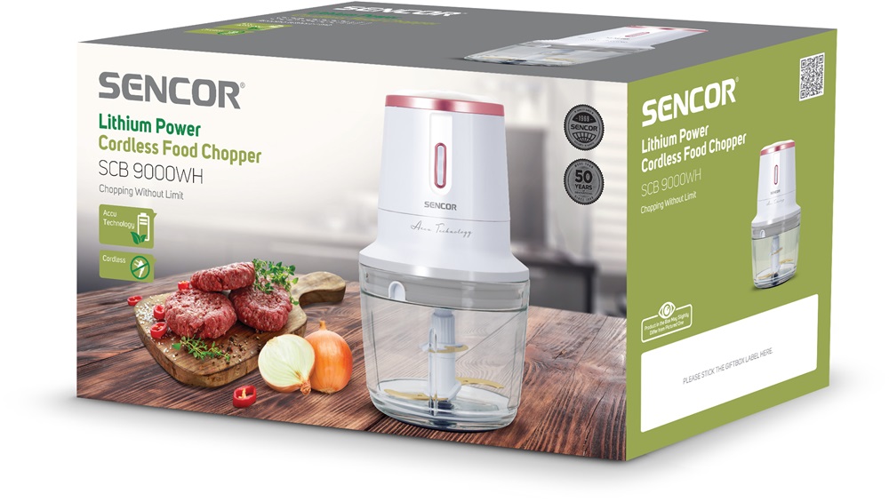 Sencor SCB 9000WH 0,5L fehér akkumulátoros aprító