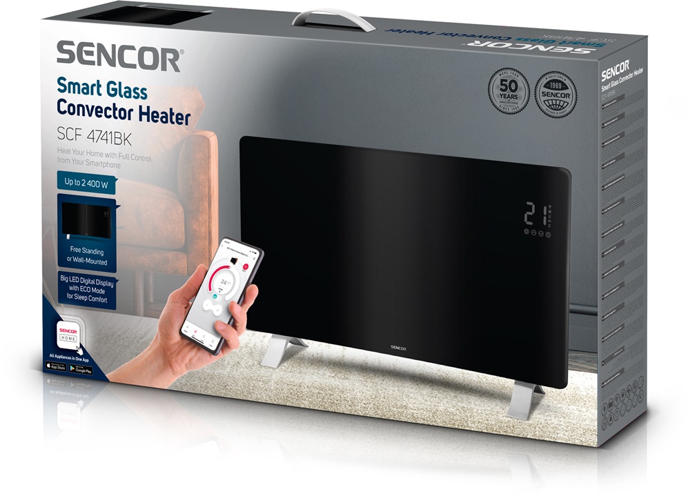 Sencor SCF 4741BK fekete elektromos konvektor