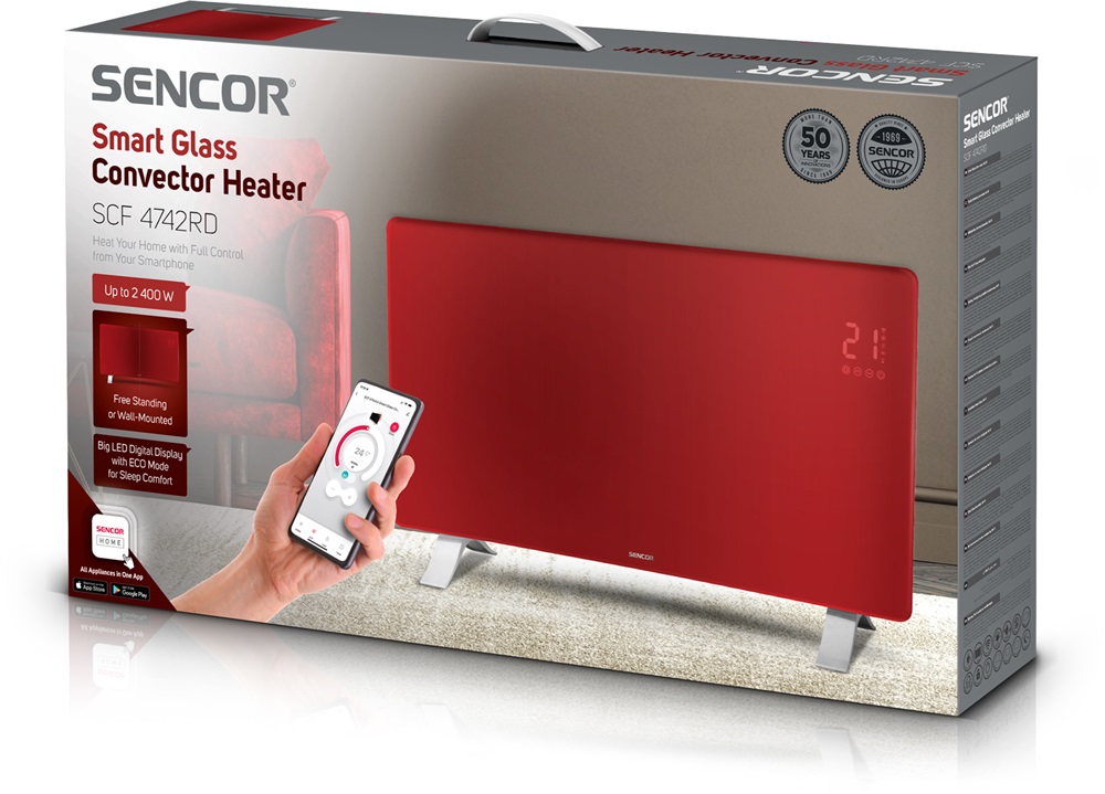 Sencor SCF 4742RD piros elektromos konvektor