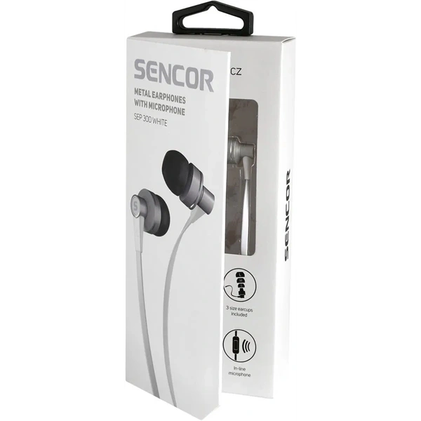 Sencor SEP 300 WHITE mikrofonos fehér fülhallgató