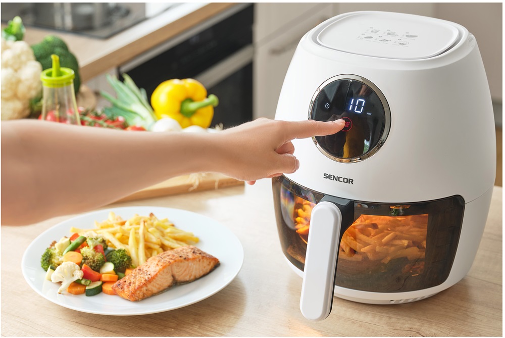 Sencor SFR 5340WH fehér 3,5 L forrólevegős sütő
