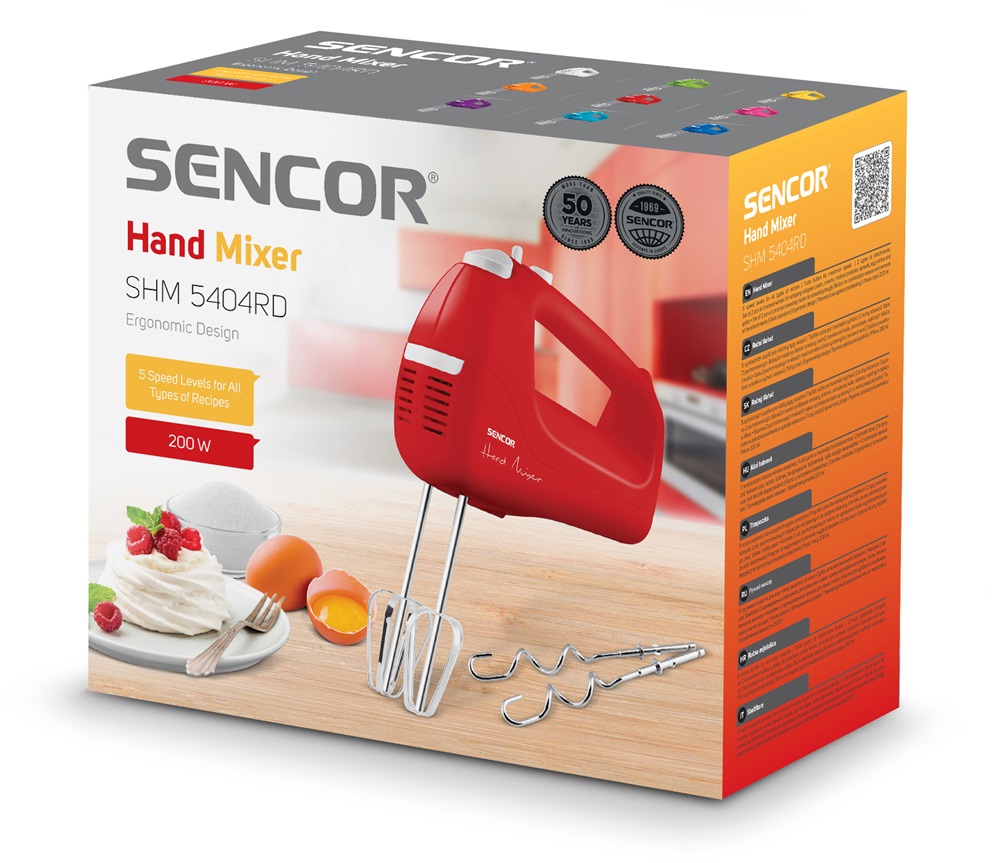Sencor SHM 5404RD piros kézi mixer