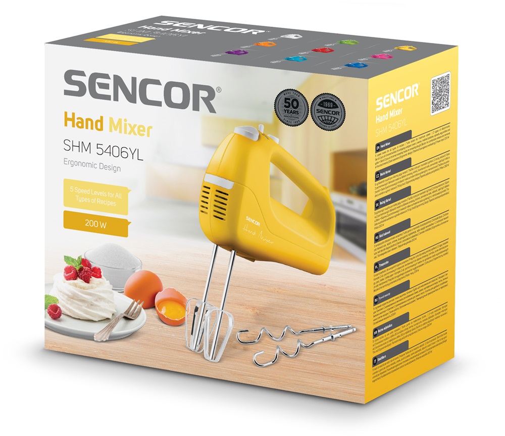 Sencor SHM 5406YL sárga kézi mixer