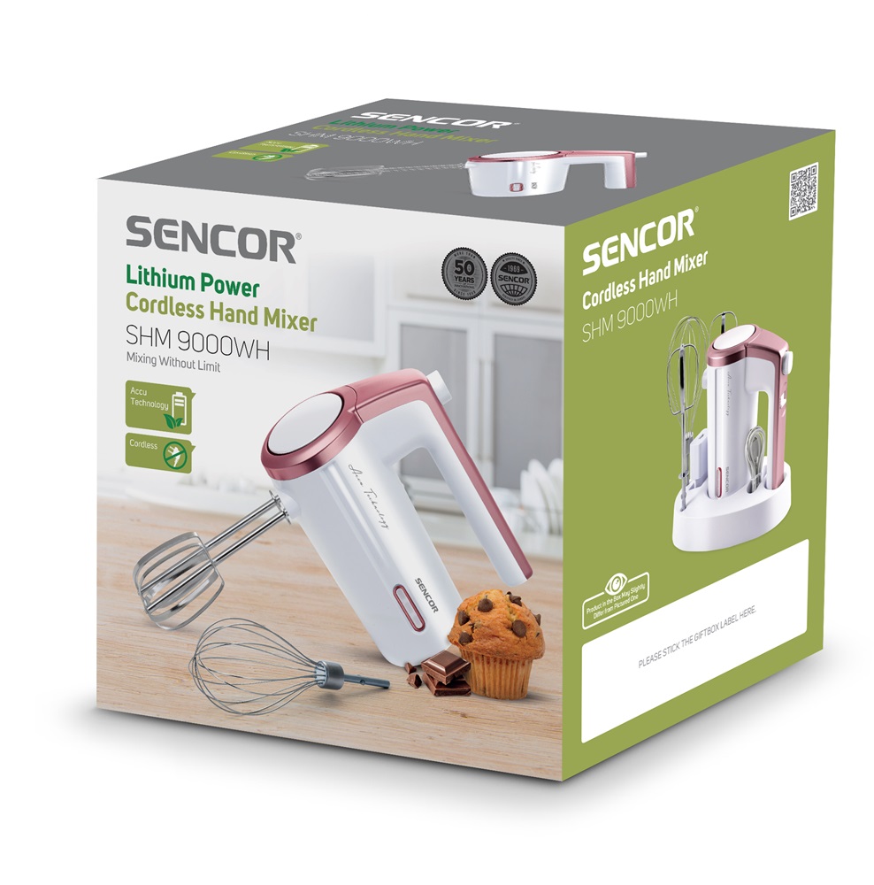 Sencor SHM 9000WH fehér akkumulátoros kézimixer