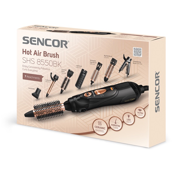 Sencor SHS 8550BK forrólevegős hajformázó
