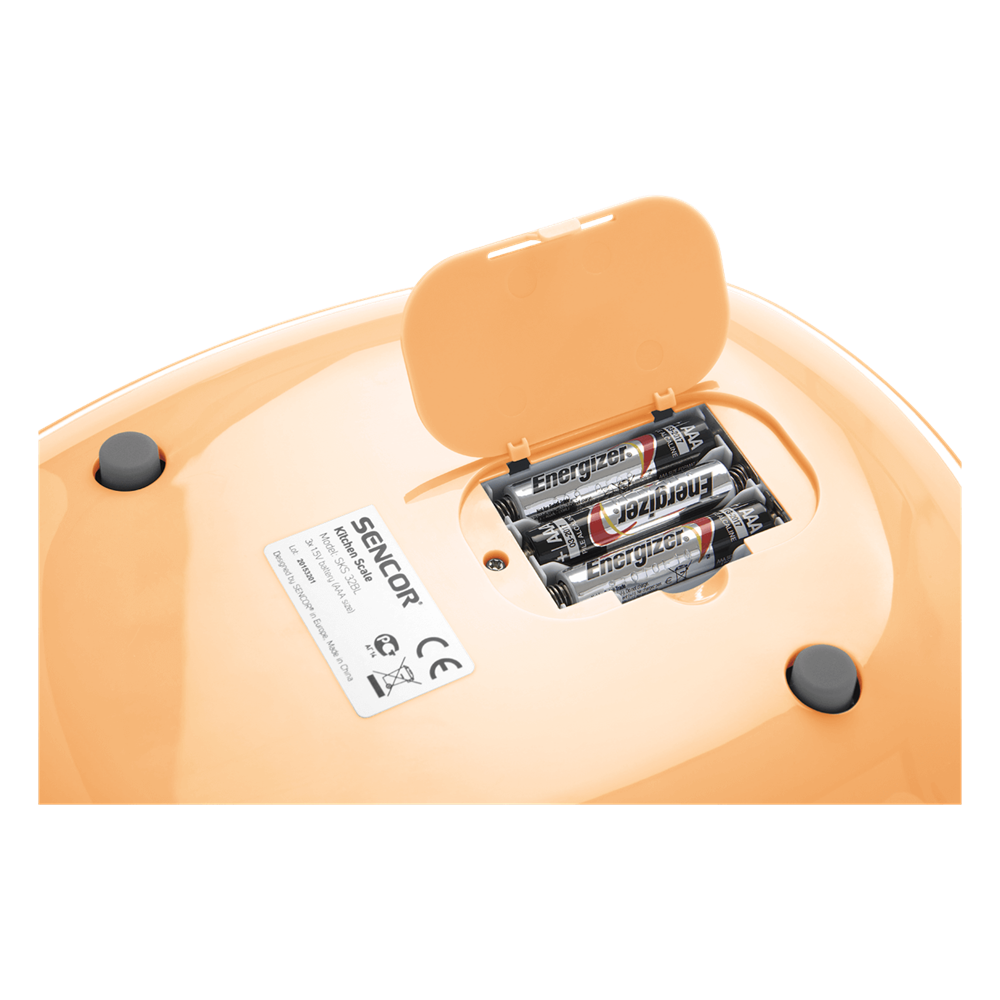Sencor SKS 33OR pasztellnarancs konyhai mérleg