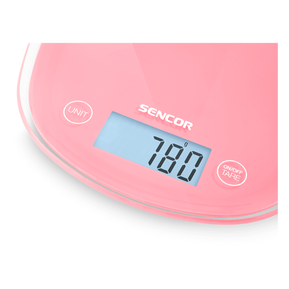 Sencor SKS 34RD pasztell rózsaszín konyhai mérleg