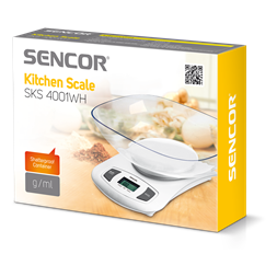 Sencor SKS 4001WH tálas konyhai mérleg (Újszerű)