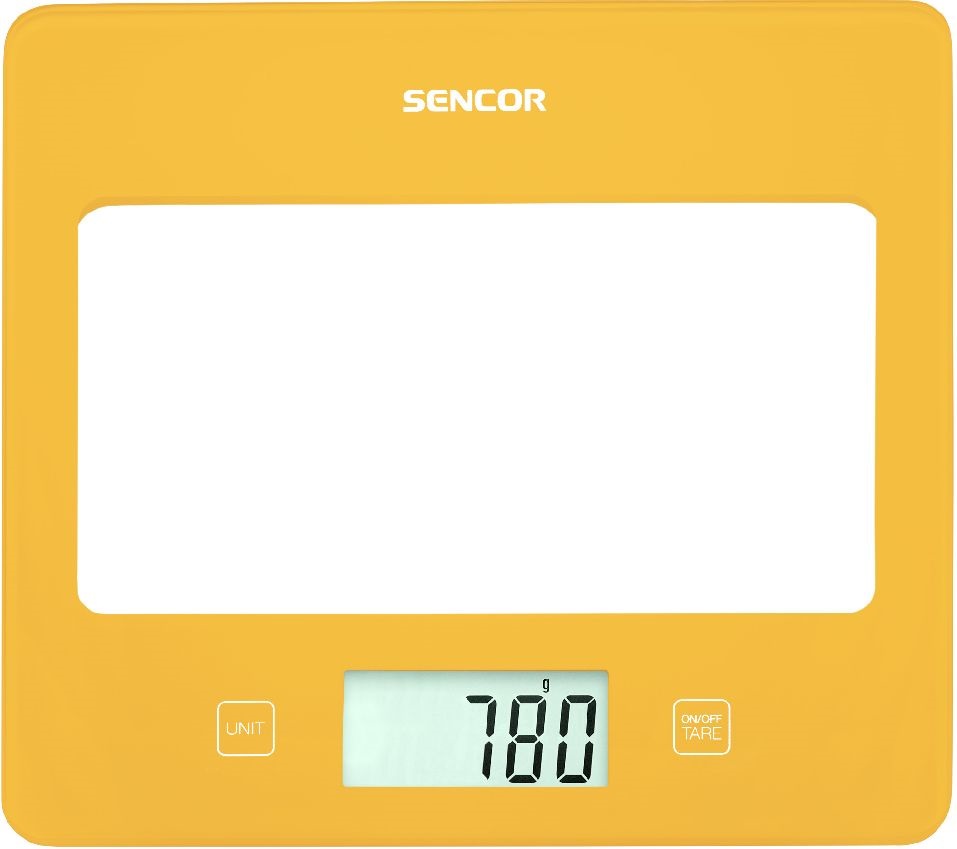 Sencor SKS 5036YL sárga konyhai mérleg