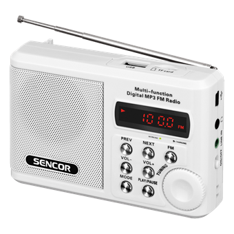 Sencor SRD 215 W fehér MP3 lejátszó  és kisrádió