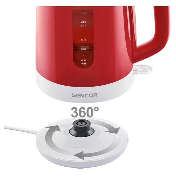 Sencor SWK 1024RD 1,0L-es piros vízforraló