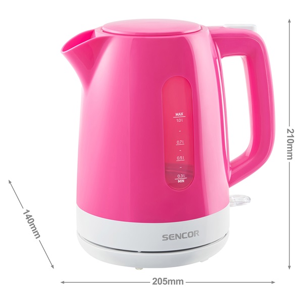 Sencor SWK 1028RS 1,0L-es rózsaszín vízforraló