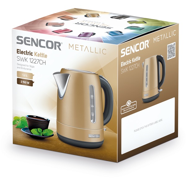 Sencor SWK 1227CH 1,2L-es pezsgő színű vízforraló
