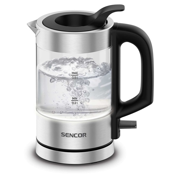 Sencor SWK 160SS 0,5L-es ezüst utazó vízforraló