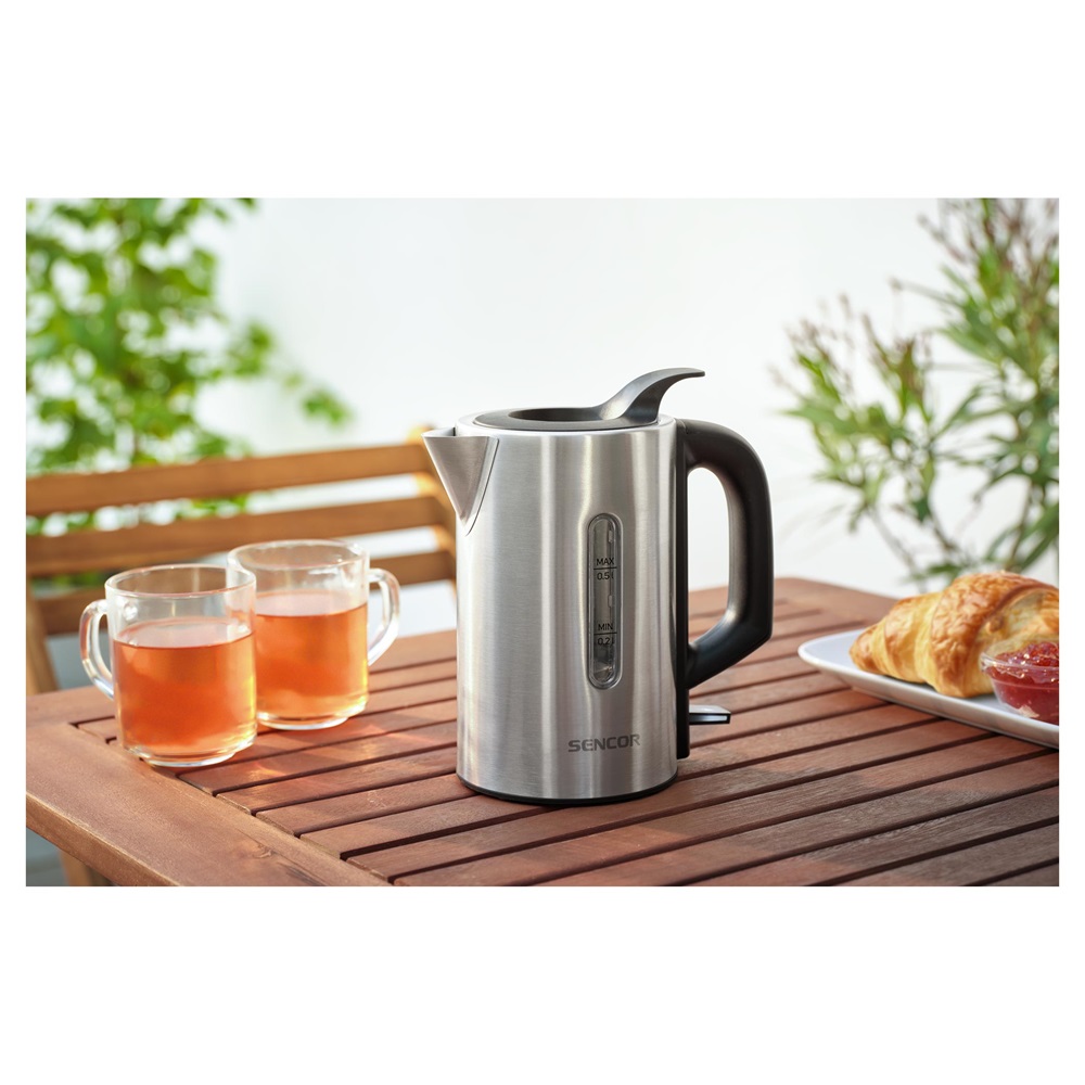 Sencor SWK 170SS 0,5L-es ezüst utazó vízforraló