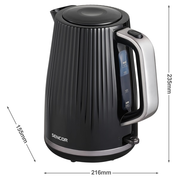 Sencor SWK 7519BK 1,7L-es fekete vízforraló