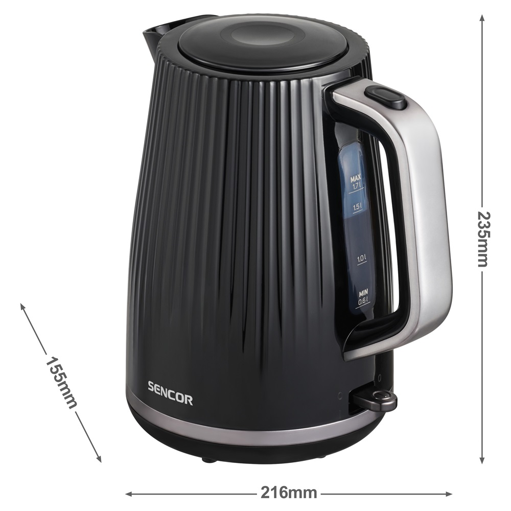 Sencor SWK 7519BK 1,7L-es fekete vízforraló