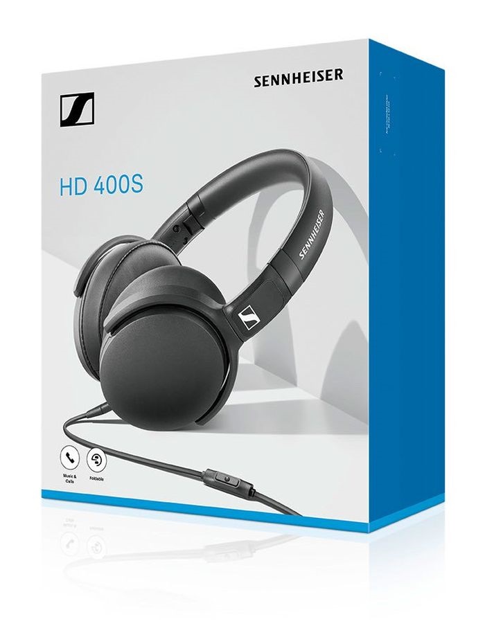 Sennheiser HD 400S fekete mikrofonos fejhallgató