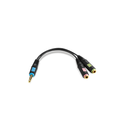 Sennheiser PCV 07 (Mac) sztereó jack apa 3.5 mm > 2 x sztereo jack anya adapter, 3.5 mm