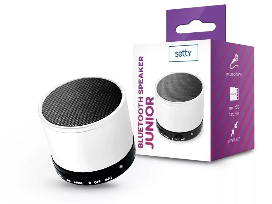 Setty TF-0158 Junior fehér Bluetooth mini hangszóró