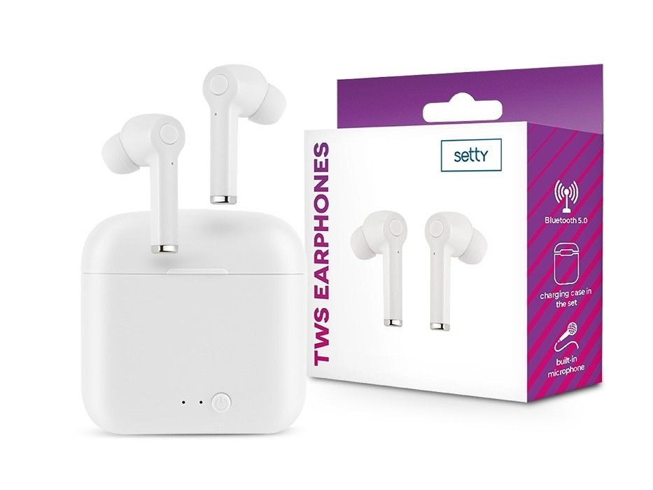 Setty TF-0178 ECA-01 Bluetooth True Wireless fehér fülhallgató