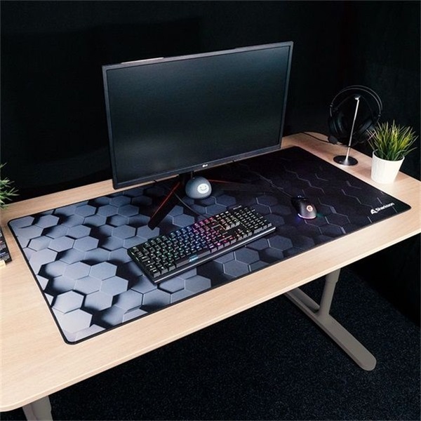 Sharkoon Skiller SGP30 BIG HEX (1200 x 400 x, 2,5 mm; varrott szélek) fekete egérpad