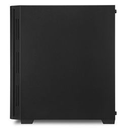 Sharkoon Számítógépház - LIT 200 (fekete; üveg oldal; alsó táp; ATX; 4x120mm RGB; 2xUSB3.0; 1xUSB2.0; I/O)