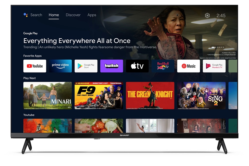 Sharp 32" 32FH2EA HD Ready Android Smart LED TV (Újracsomagolt)