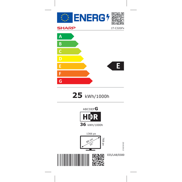 Sharp 32" 32GF2265E HD Ready Smart Google LED TV