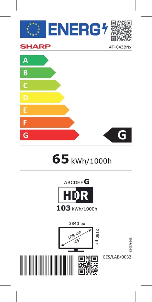 Sharp 43" 43BN5EA 4K UHD Android Smart LED TV (Újracsomagolt)