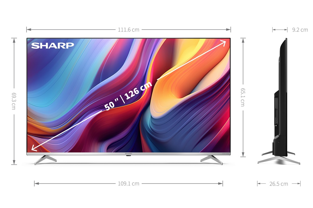 Sharp 50" 50GP6265ES 4K UHD Google Smart QLED TV