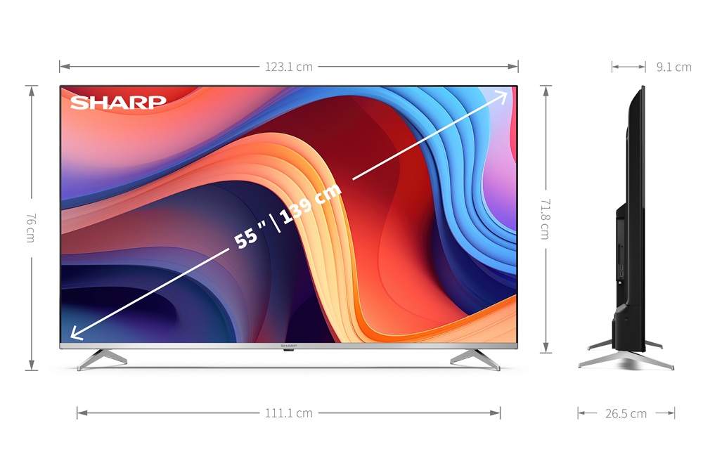 Sharp 55" 55GP6260ES 4K UHD Google Smart QLED TV