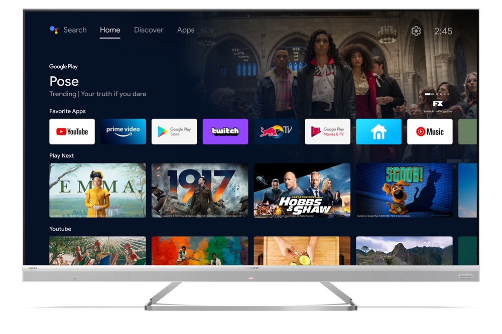 Sharp 55” 55EQ4EA 4K UHD Android Smart QD-LED TV